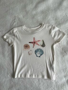 Hollister White Seashells T-shirt